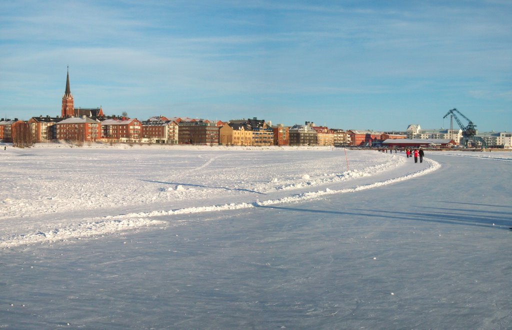 Luleå from the sea, Лулеа