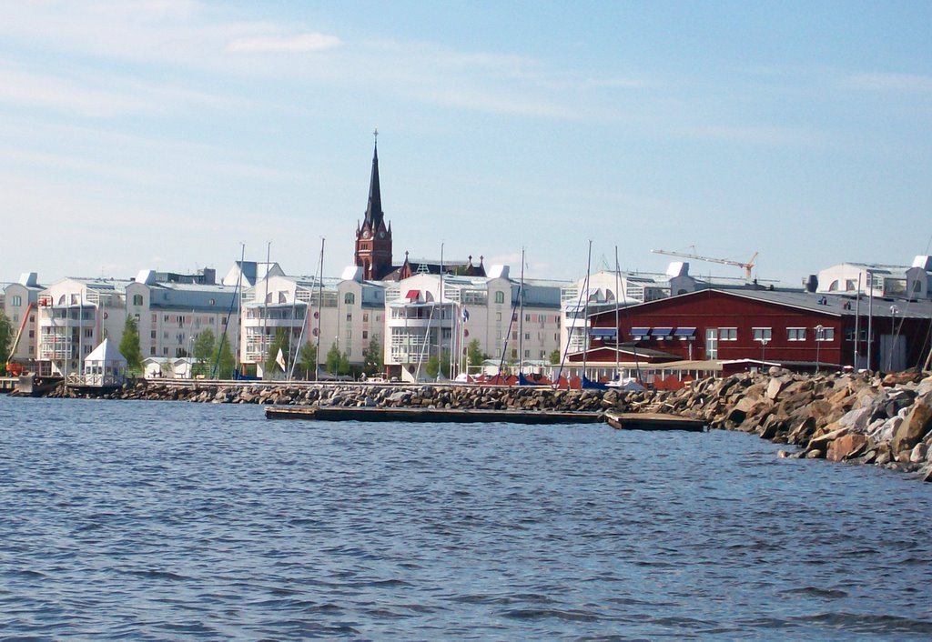 Lulea from the little harbour in Sodra Hamn, Лулеа