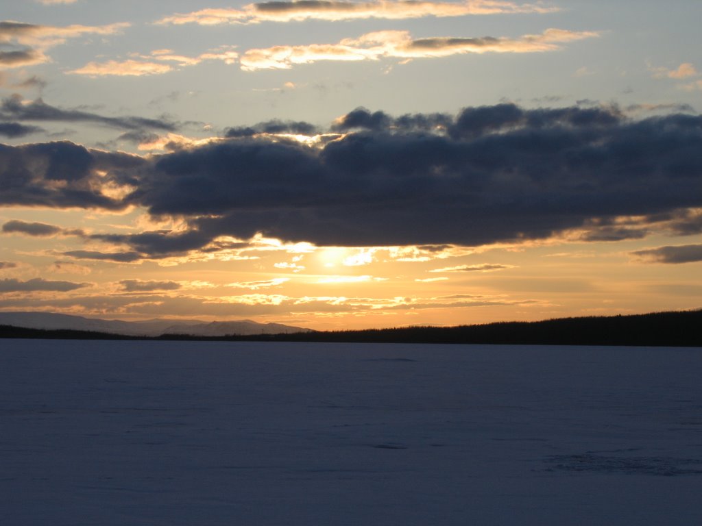 Evening sun at Luossajärvi, Кируна