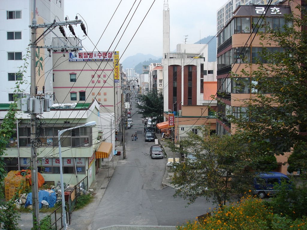 view into small street near Masan station, Масан