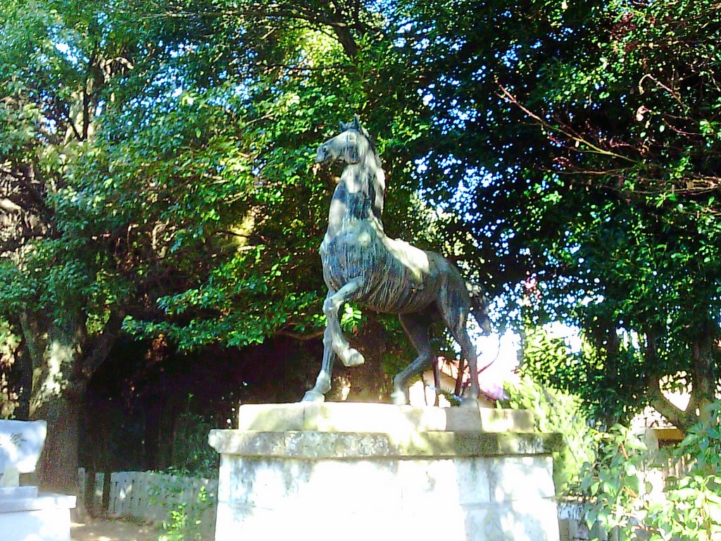 馬の銅像, Касугаи