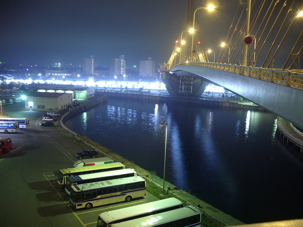 Aomori Bay Bridge (Night View) 青森ベイブリッジ, Аомори