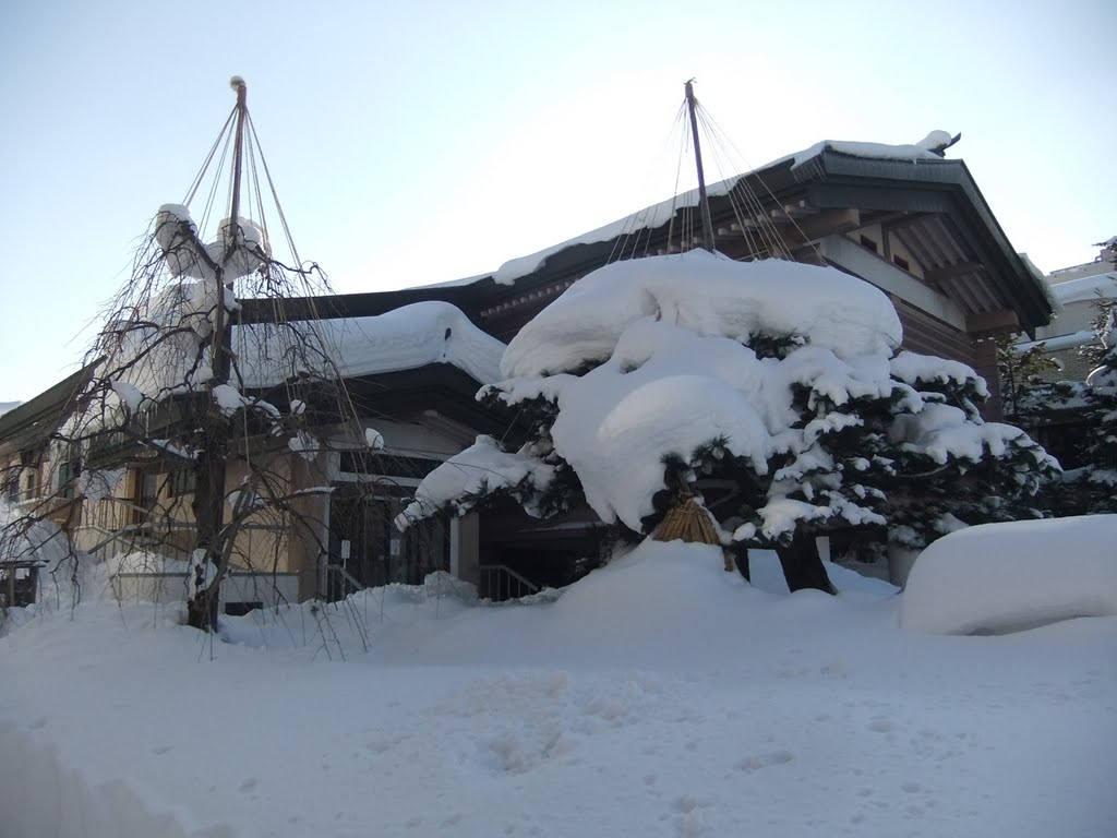 Munakata Shiko Memorial Museum in snow, Аомори