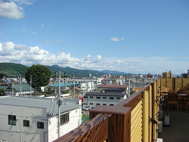 盛岡市　喜盛の湯　4階テラスからの風景（東南方向）, Мориока