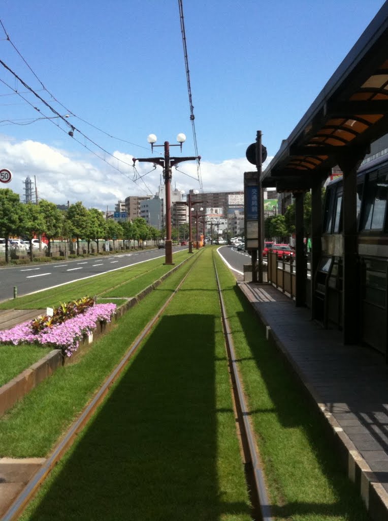 鹿児島市の路面電車の線路, Кагошима