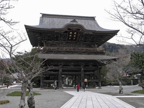 Sanmon (gate). Kenchoji Temple, Kamakura., Камакура