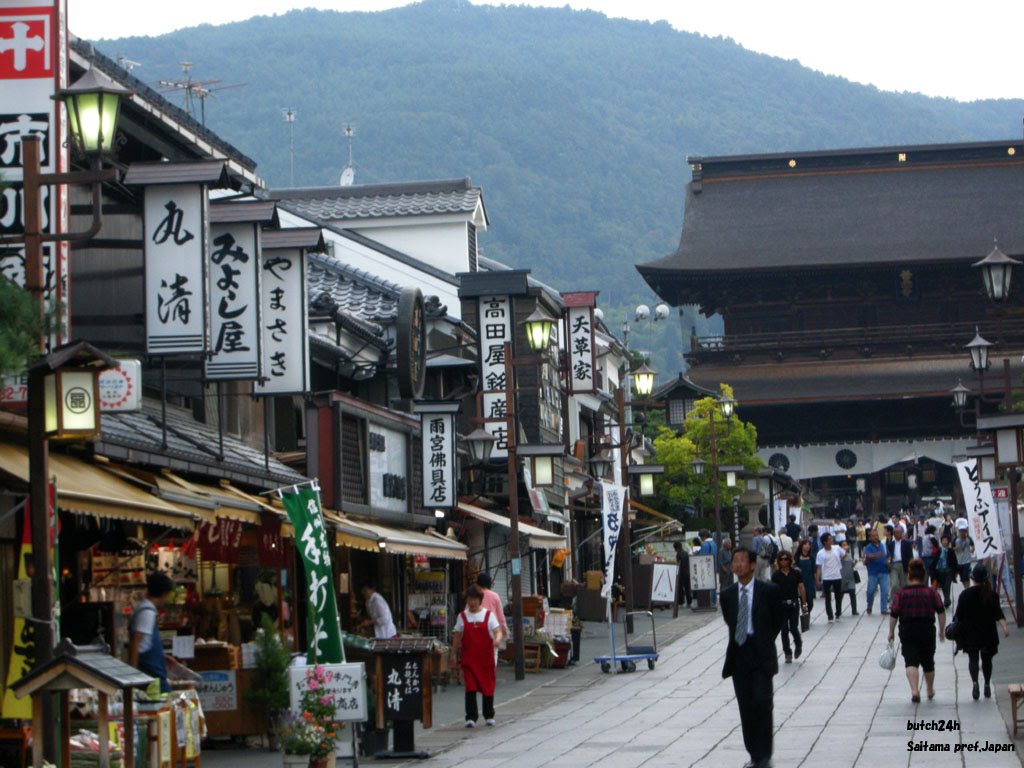 The approach to Zenko-ji temple,Nagano city,Nagano pref　善光寺参拜用的道路（长野市）　善光寺参道（長野市）, Матсумото