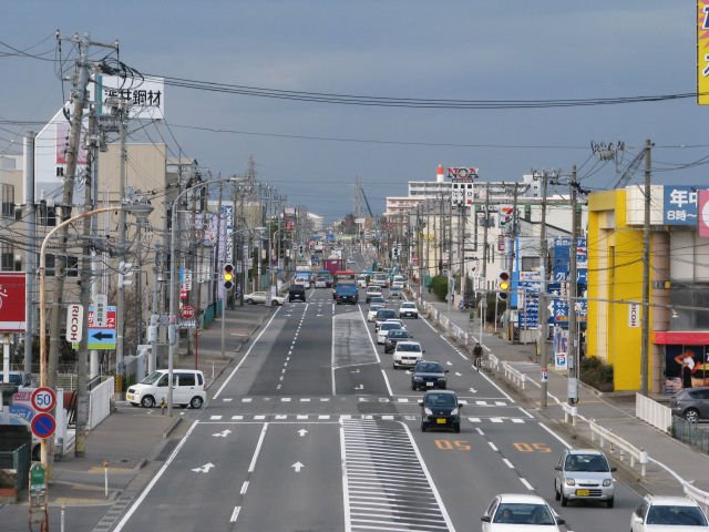 赤道十字路より平和町方向を望む, Нагаока