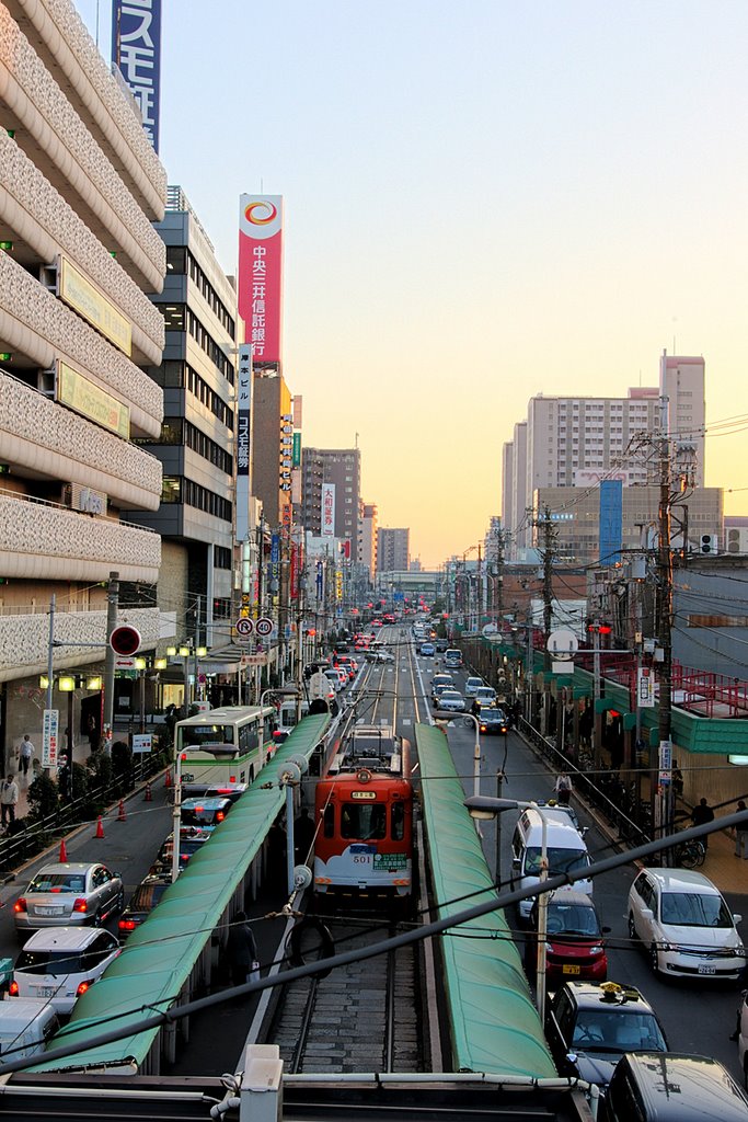 AbenoBashi 阿倍野橋 路面電車のある風景, Осака