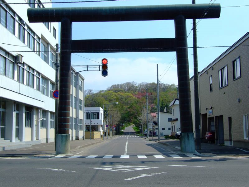 the front approach to Abashiri Shrine, Абашири