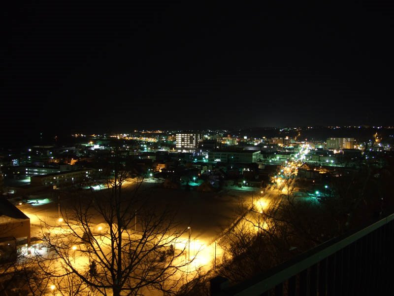 Abashiri city Nightview from Kouyou, Абашири