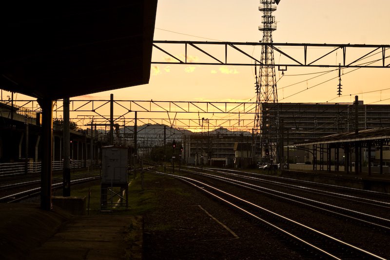 Asahikawa station/sunset, Асахигава