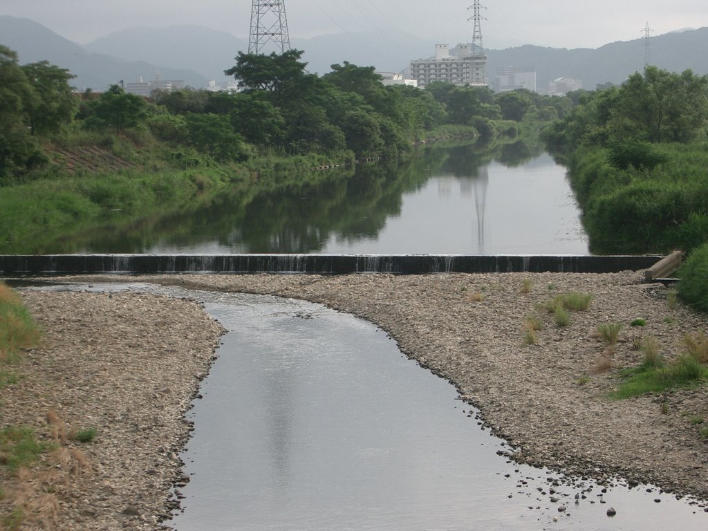 Fushino River from Yamadai Stree Bridge, Токуиама