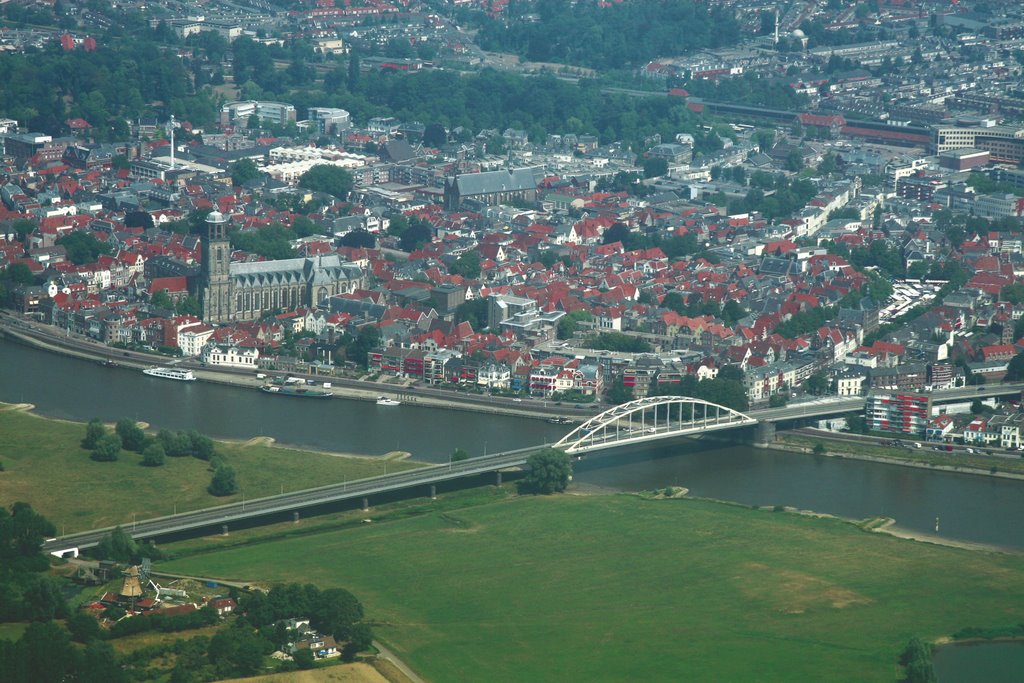 Deventer, view from a plane, Девентер