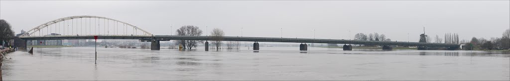 The IJssel bridge at high water, Девентер