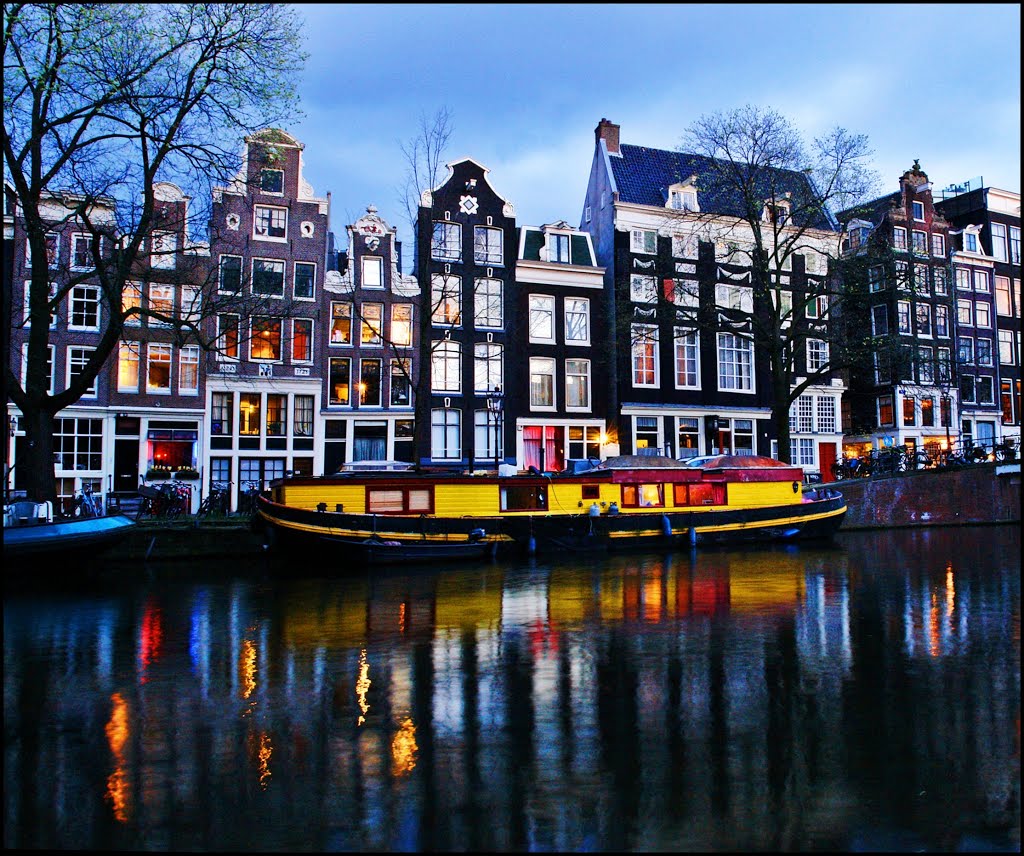 Amsterdam - Blue Hour Canal Reflections - [By Stathis Chionidis], Амстердам