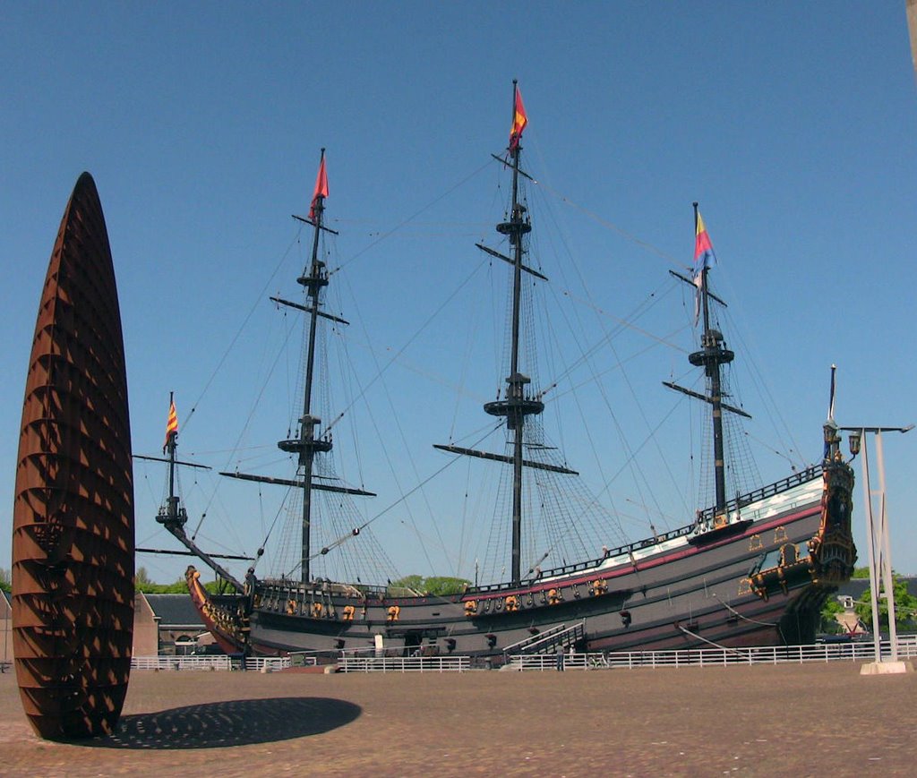 Old boat Prins Willem from the year 1651, Ден-Хельдер