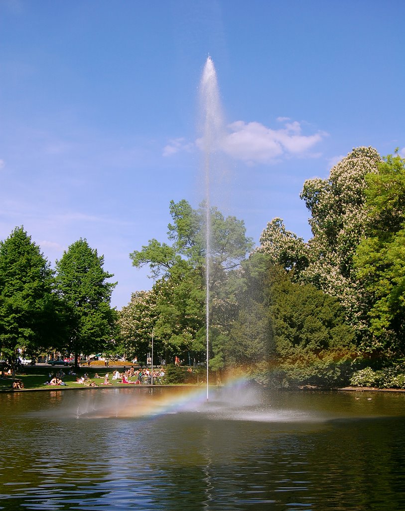 Fountain in the Valkenberg Park in Breda, Netherlands, Бреда