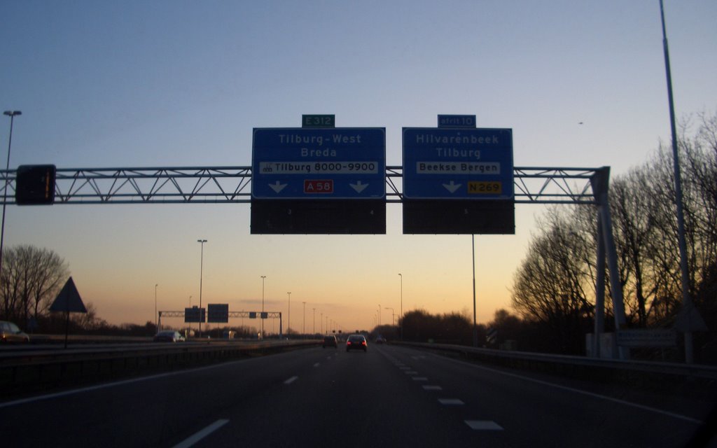 NL A58 afrit Hilvarenbeek, Тилбург
