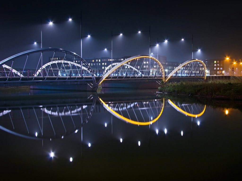 Bridge with yellow arcs (2), Suytkade, Helmond, Хелмонд
