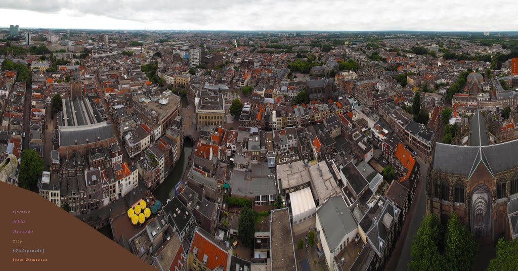 NED Utrecht City & [Oudegracht] from Domtoren BIGpanorama ~10V~ by KWOT, Амерсфоорт