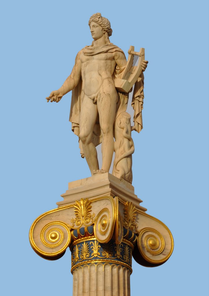 The statue of the god Apollo. Athens Academy, Афины