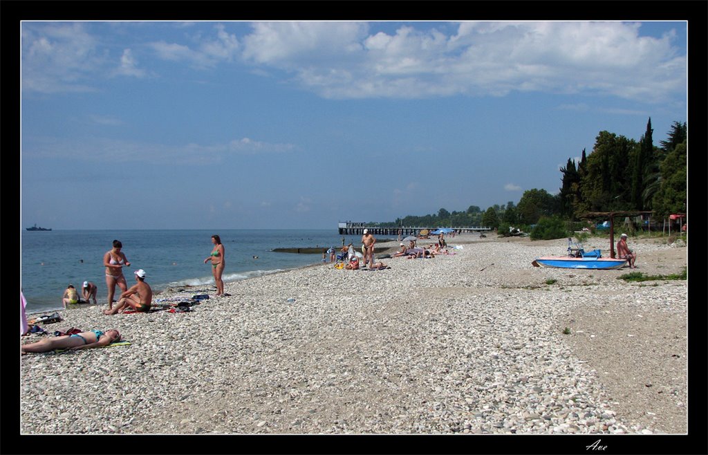 Abkhazia. New Athos. Beach., Новый Афон