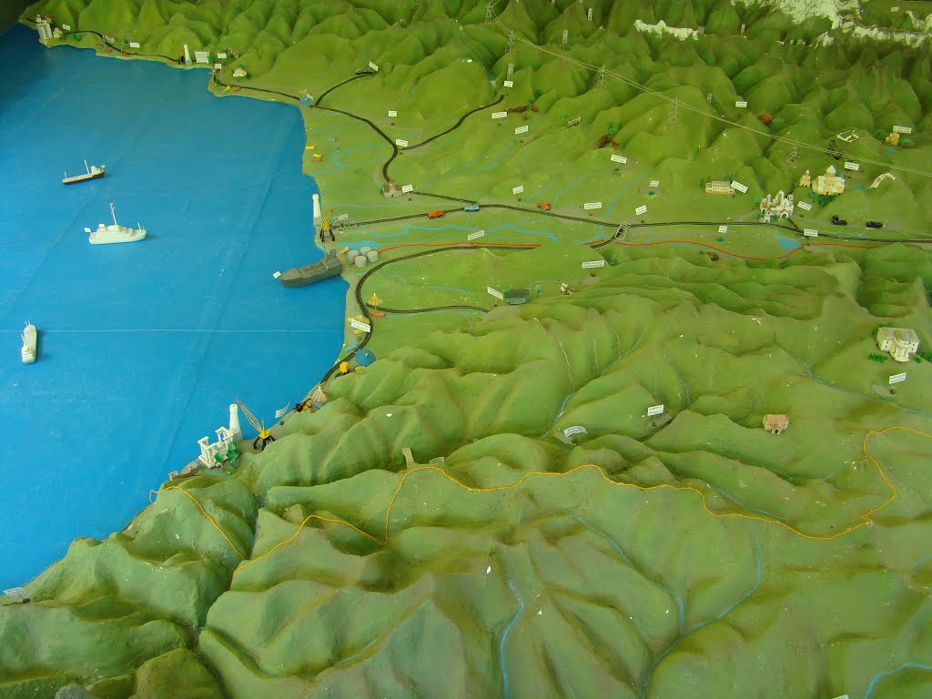 Raised-relief Map of Georgian Black Sea Coast, Боржоми