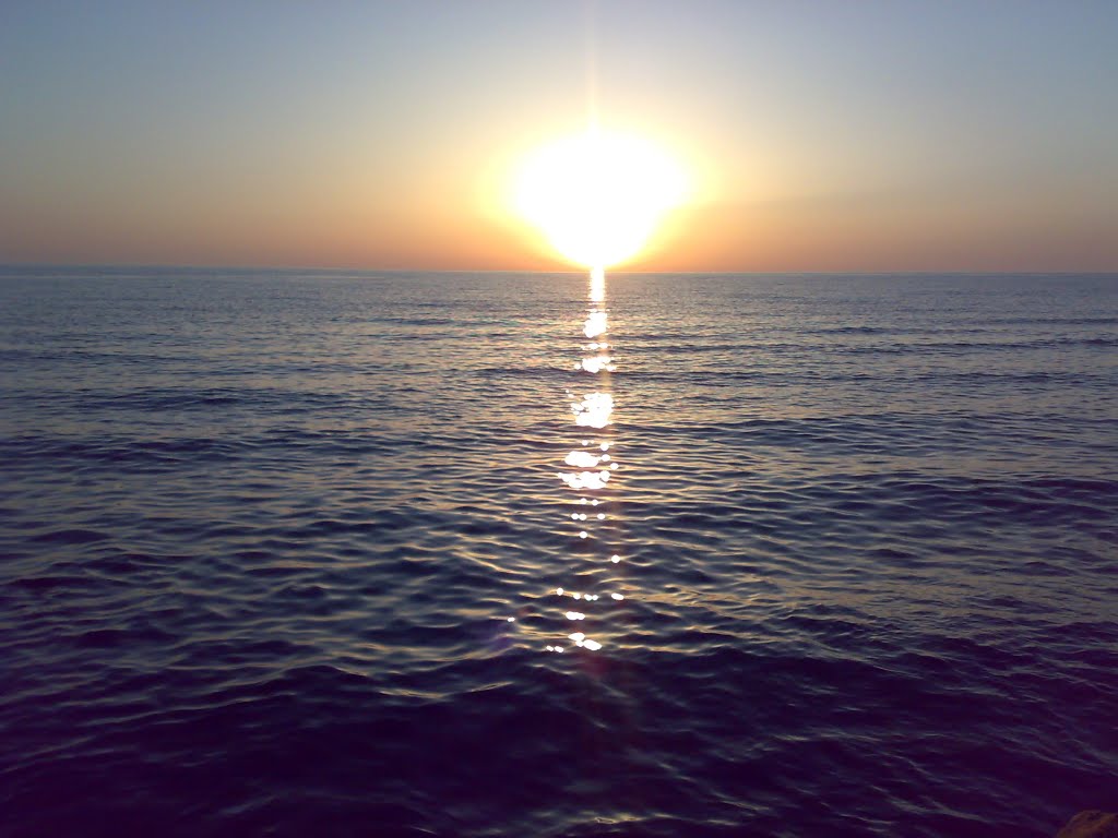 Sunset in Black Sea. Poti, Georigia, Поти