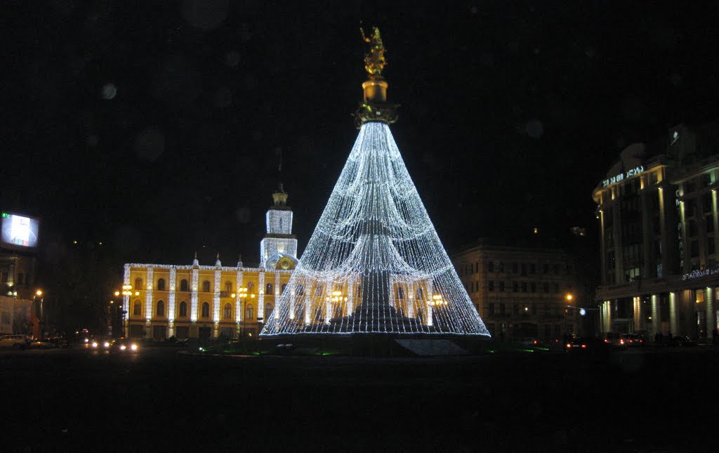 Грузия-Тбилиси-пл.Свободы перед новым годом, Тбилиси