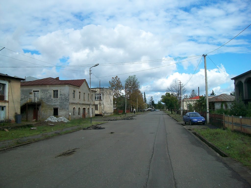 Kostava street in Khobi, Хоби