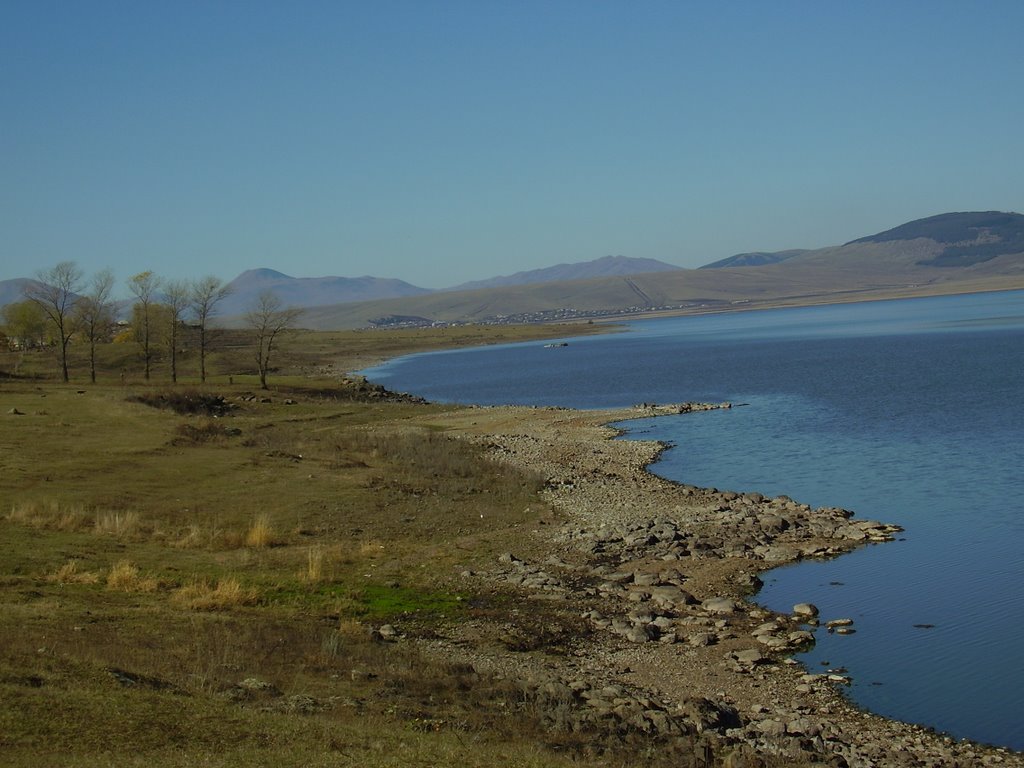 წალკის წყალსაცავი/Tsalka reservoir. Kvemo Kartli region, Georgia, Цалка