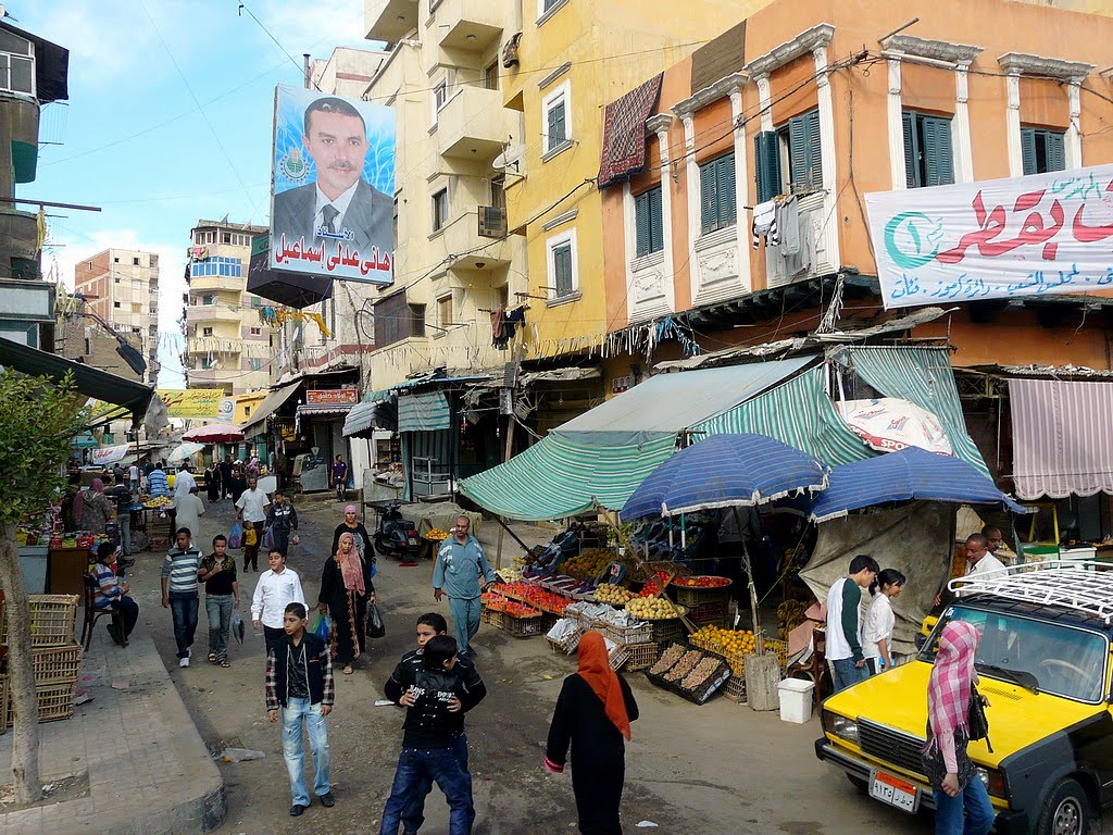 Egypte, rue typique dans la ville dAlexandrie, Александрия