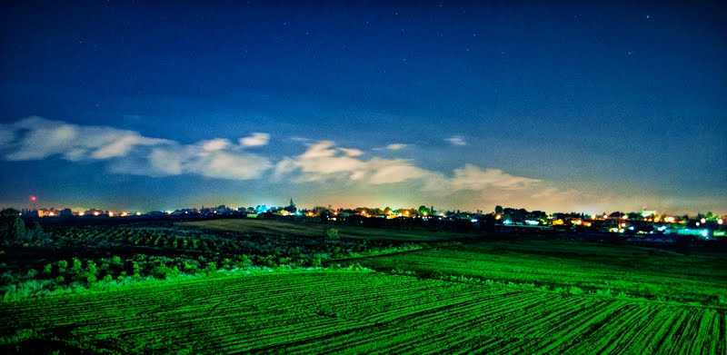 Field at night, Кфар Саба
