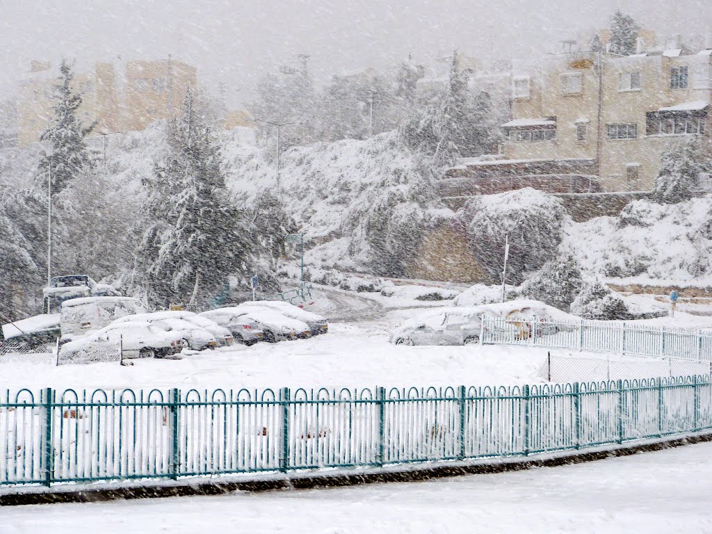 Snowing in Ariel on December 13, 2013, Ариэль