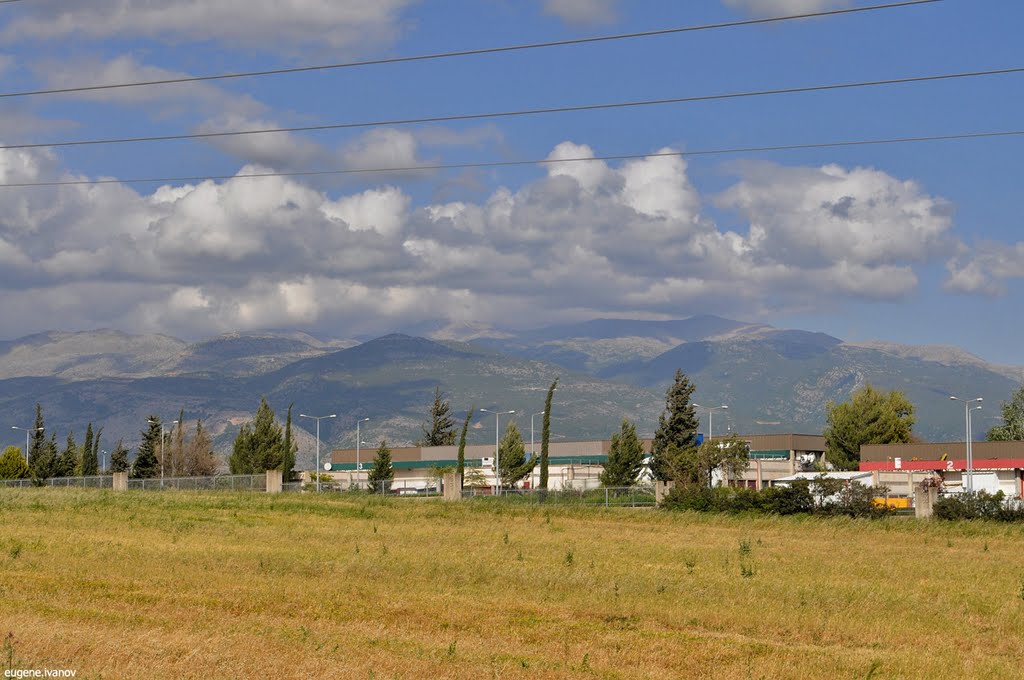 Вид на запад, горы, Кирьят-Шмона