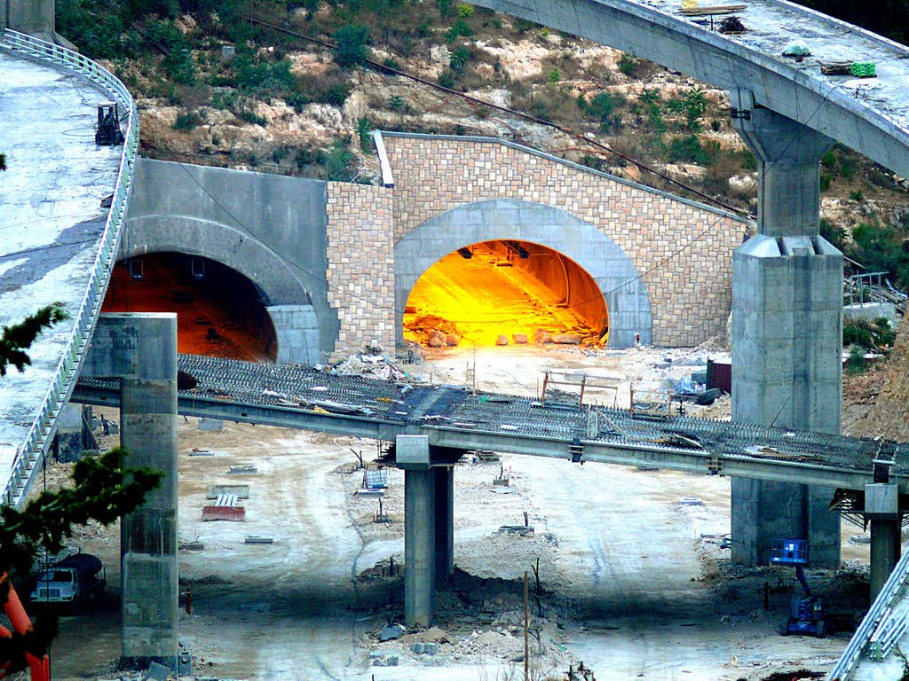 The Carmel Tunnel portals near Derech Rupin, Haifa, Хайфа