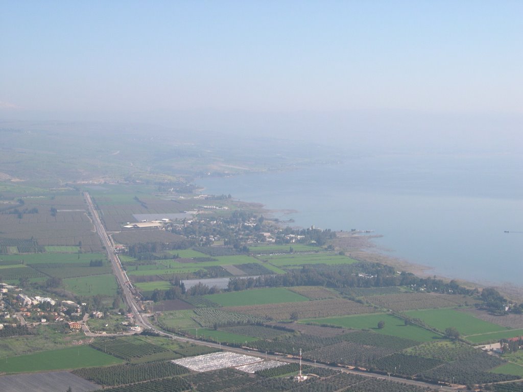 Sea of Galilee from Mt. Arbel, Мигдаль аЭмек