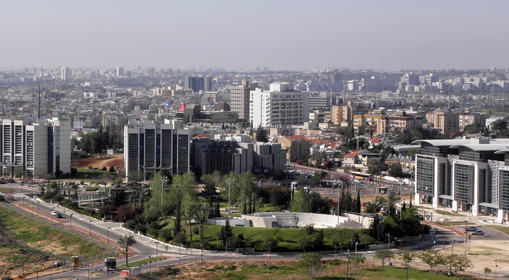 Bar Ilan University and Givat Shmuel, view from Condo Tower, Кирьят-Оно