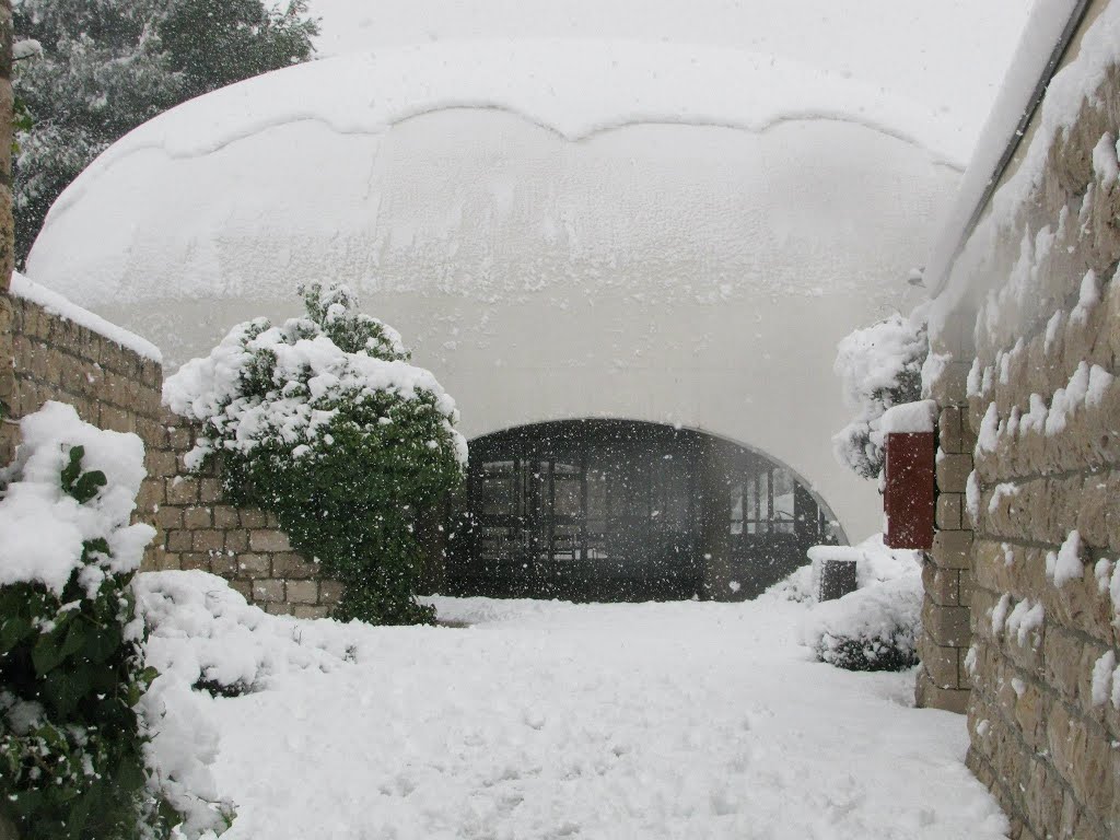 Синагога в снегу., Иерусалим