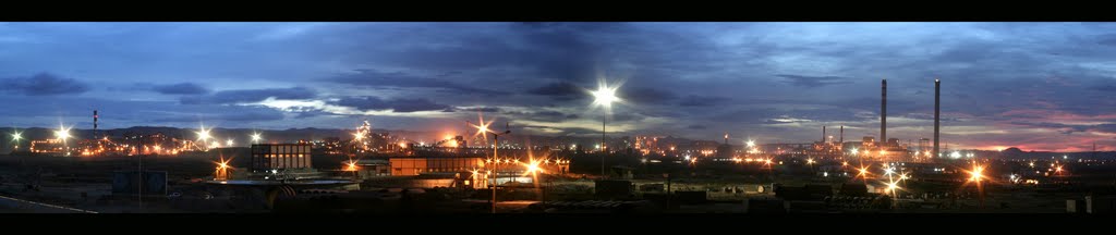 A beautiful panaromic evening view of JSW Steel plant., Бияпур