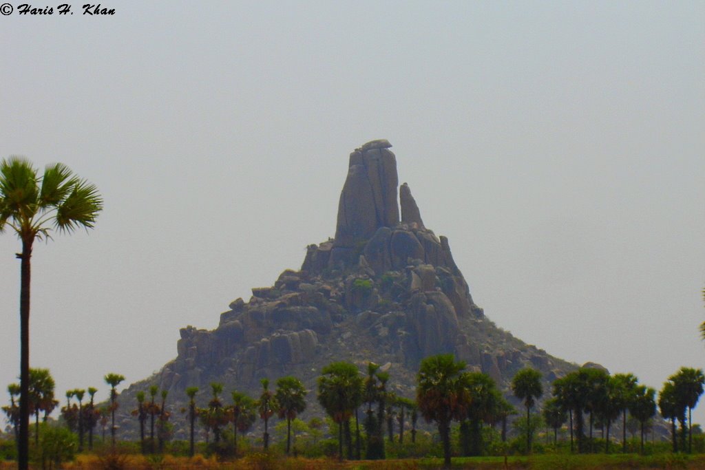 Devils Tower, a granite mountain near Wailpally village, Гунтакал