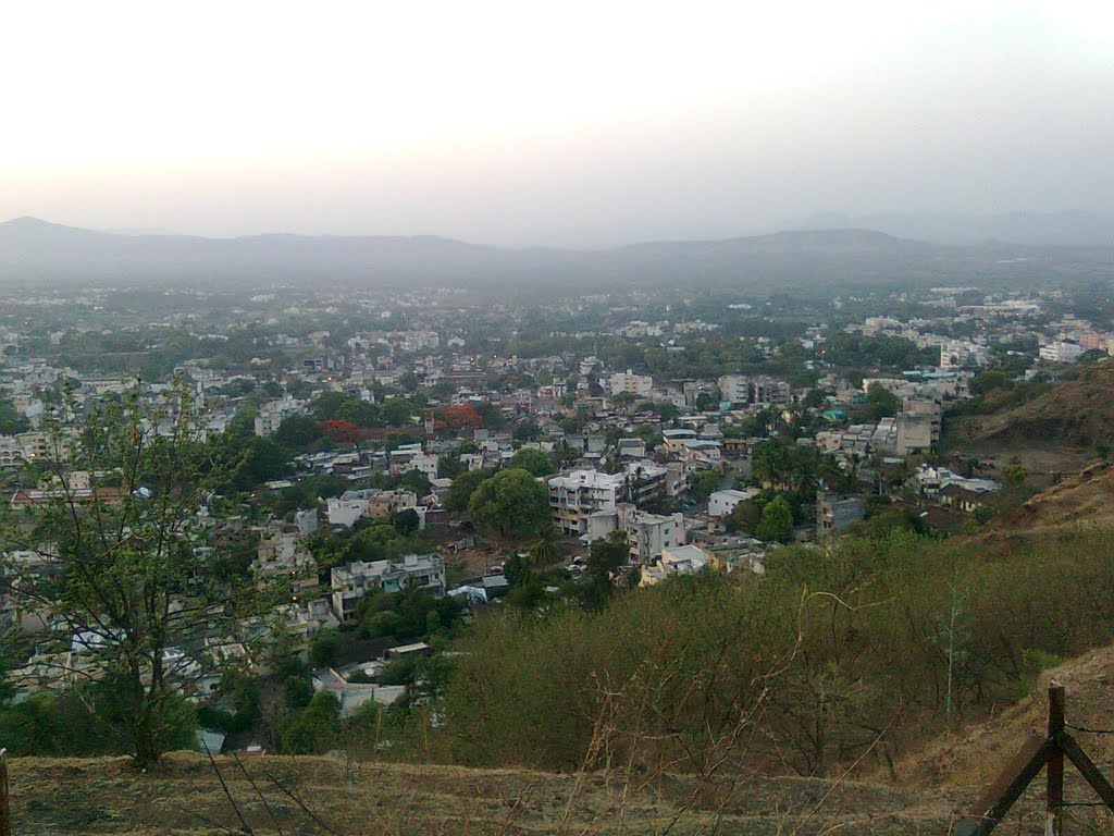 A View of Satara City from Ajinkyatara Road, Сатара