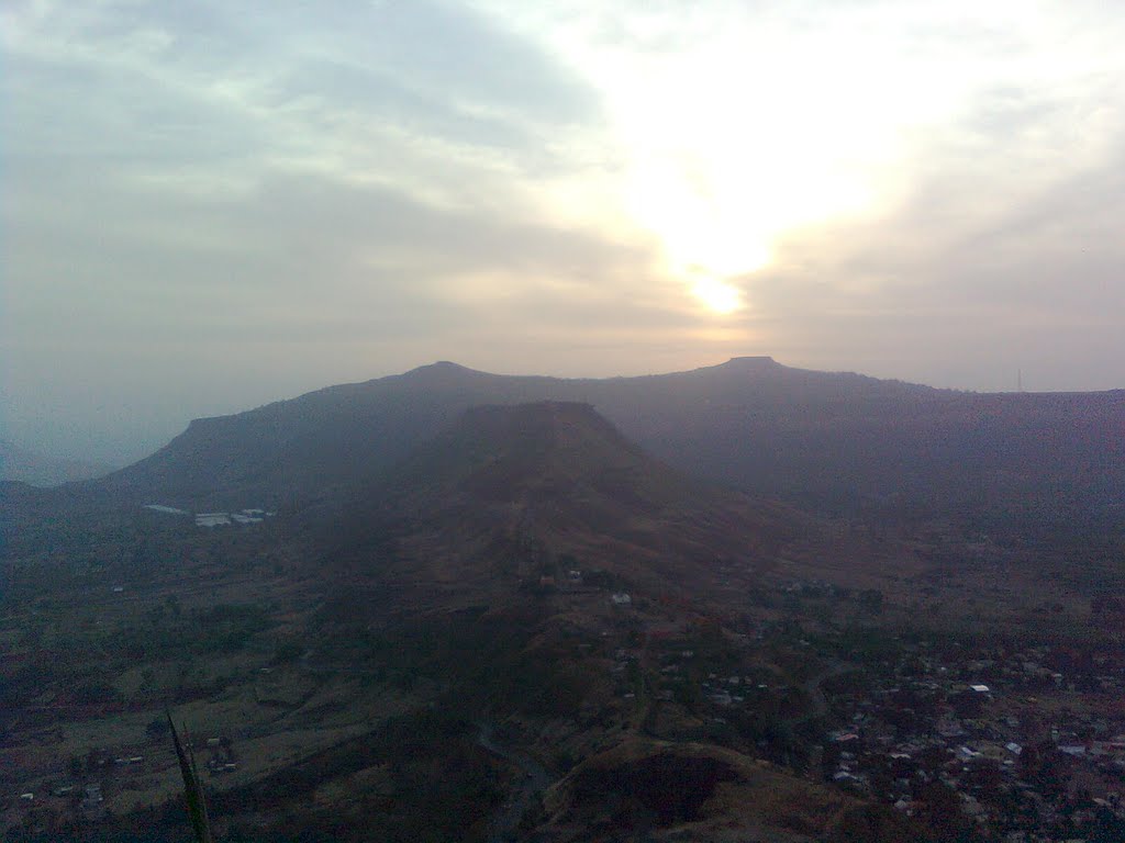View of Banda peak from Ajinkyatara Fort, Сатара