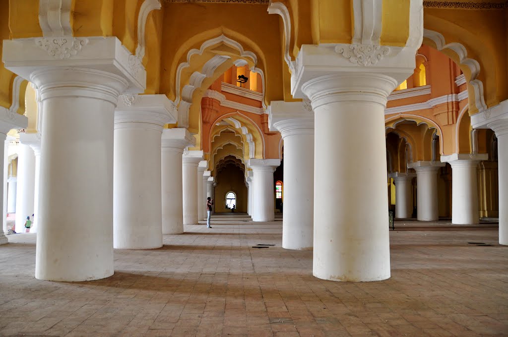Thirumalai Nayakar Mahal. Madurai, India., Мадурай