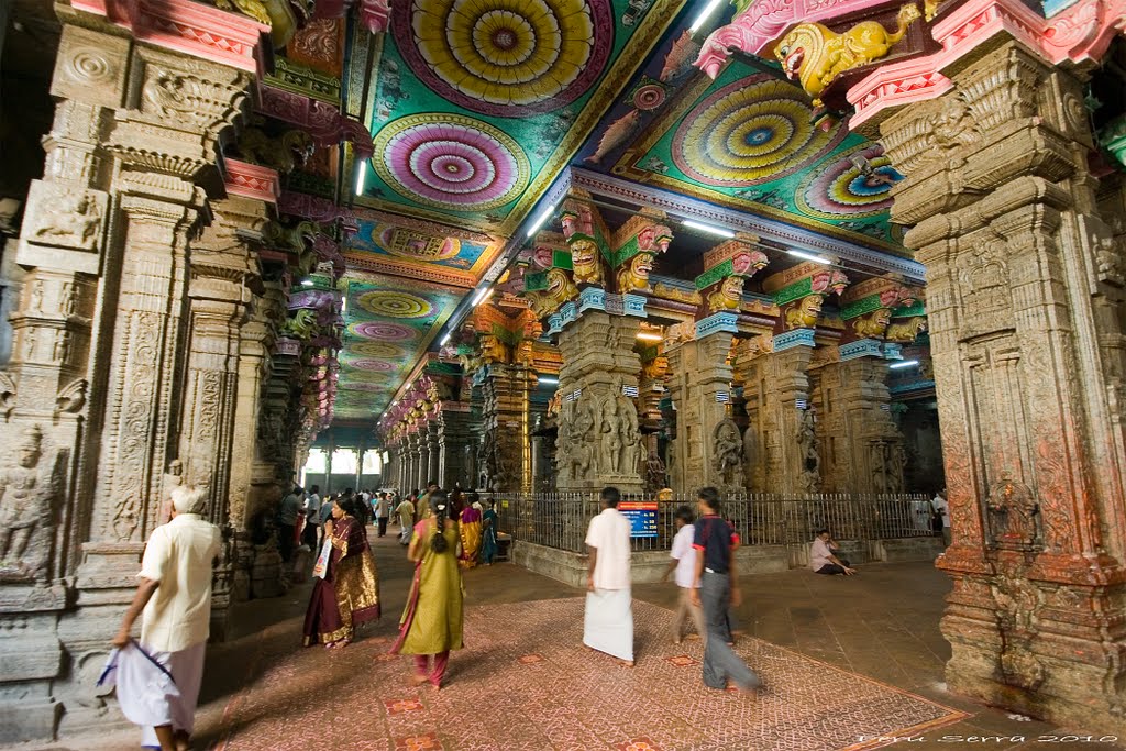 Interior del templo Sri Meenakshi 1, Мадурай