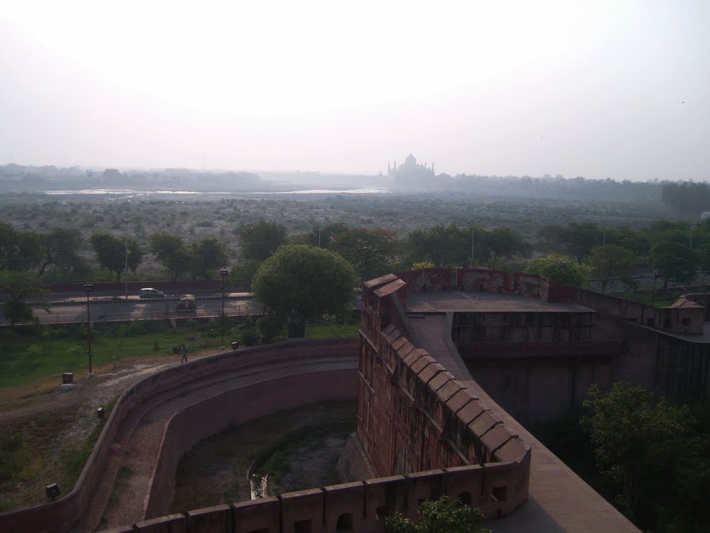 Taj Mahal View from LalKilla, Агра