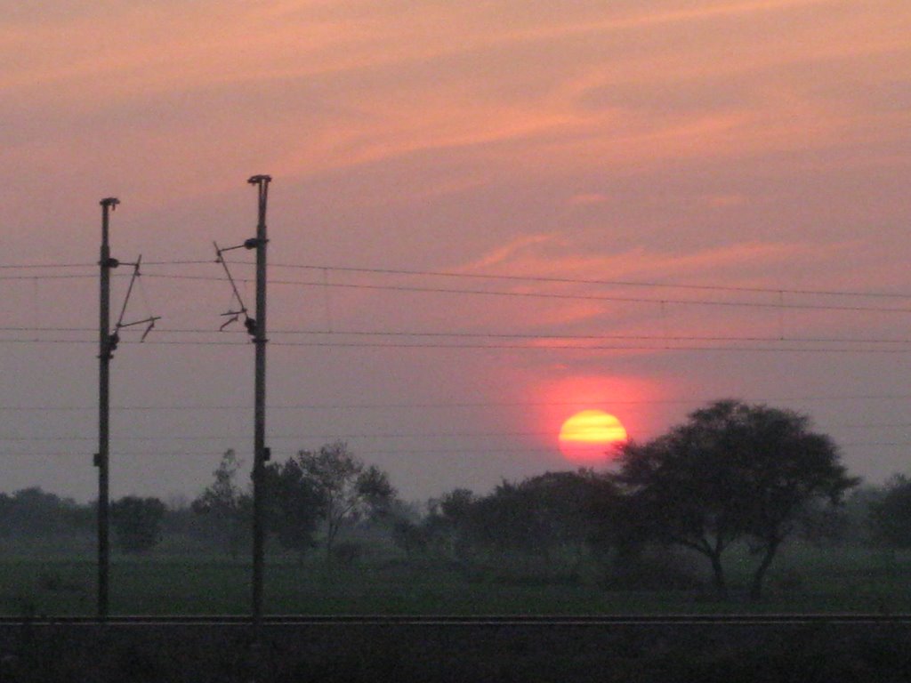 Sunset at Mathura, Будаун