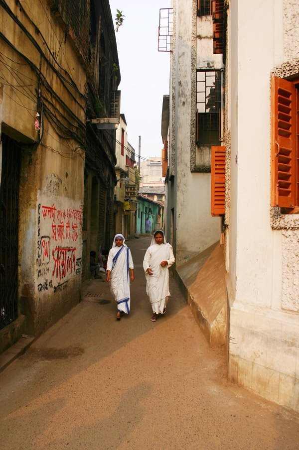 The way to Mother Teresas charity house...Calcutta...India, Калькутта