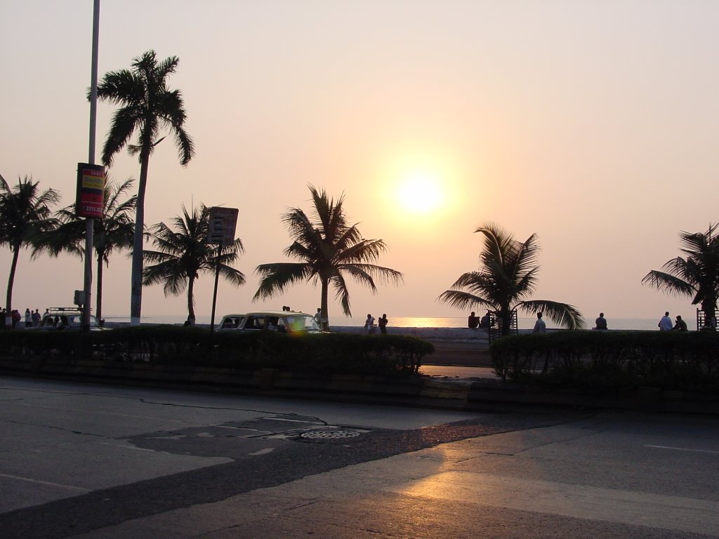 Sunset / Marine Drive, Mumbai, Бомбей